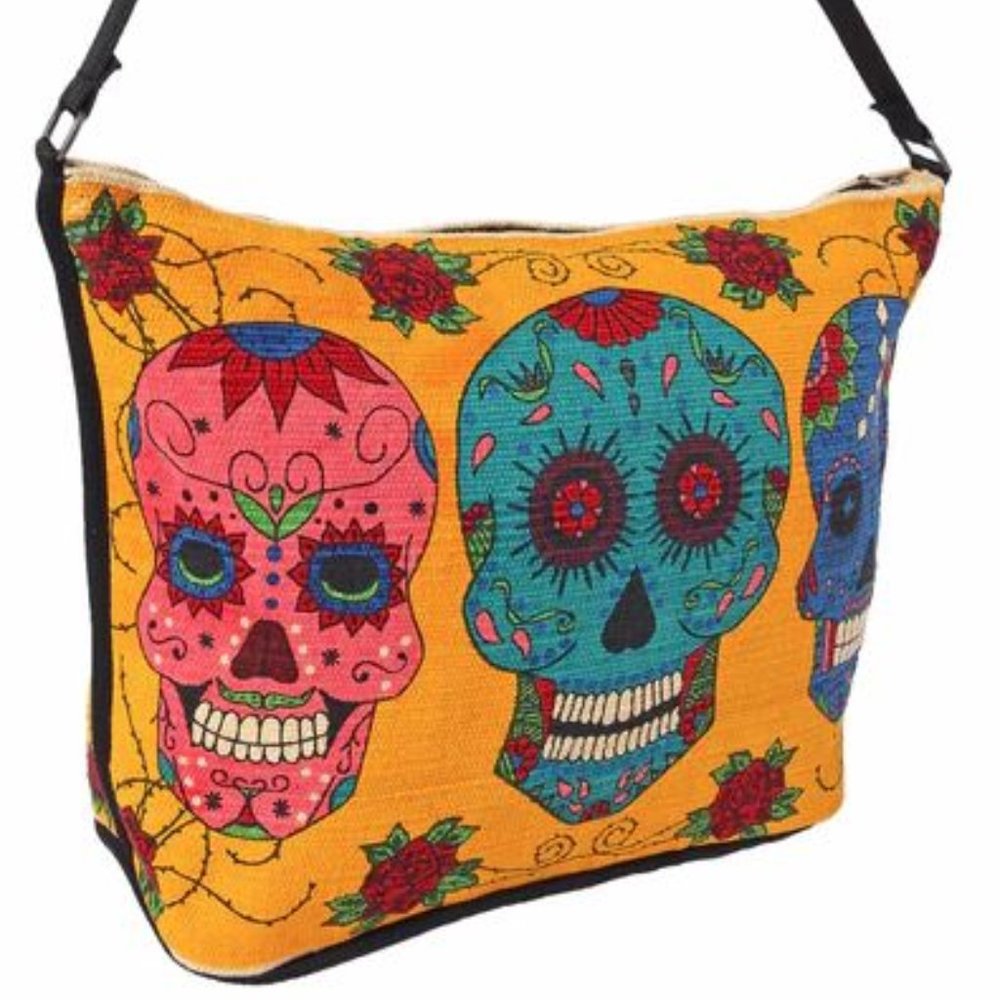 Day Of the Dead~Durable Cotton Stencil Shoulder Bag